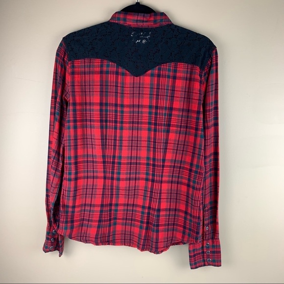 DENIM & Supply by Ralph Lauren I Western  Style I Red Plaid Button Down - Picture 2 of 11